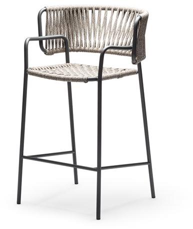 CHAIRS & MORE Высокий садовый табурет на морской веревке с подлокотниками Klot sun-id-1391045 - Вид №12