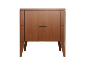 Вишневая тумбочка с ящиками