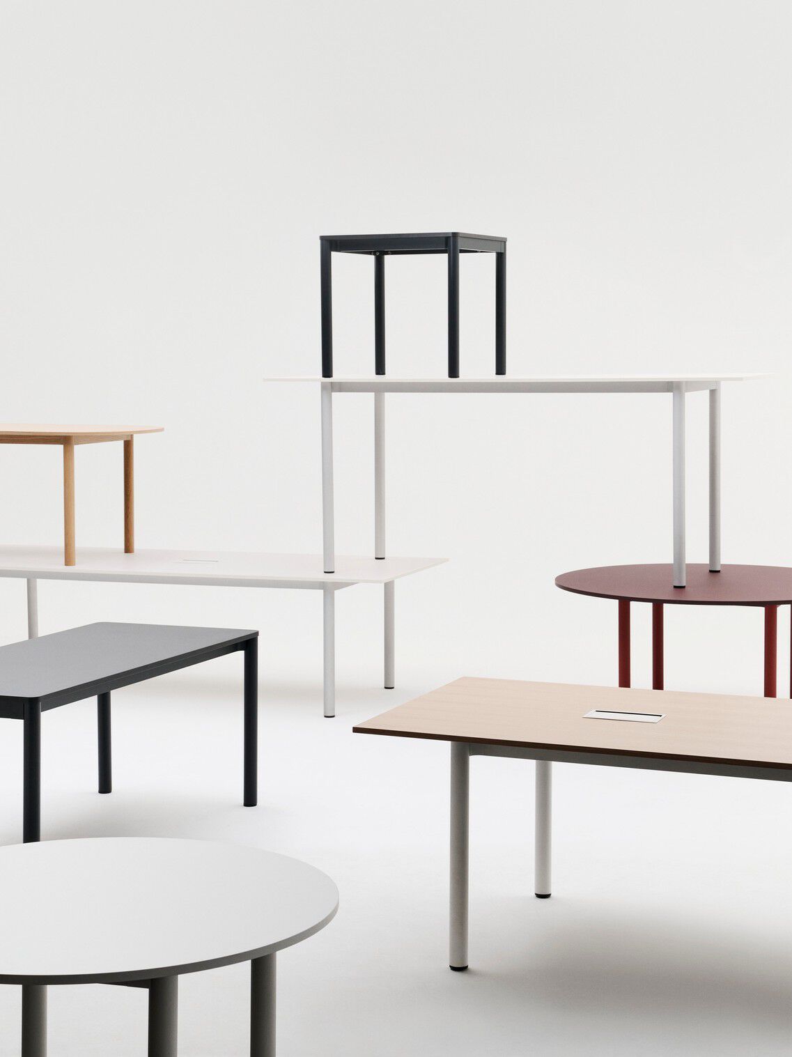 Овальный стол с алюминиевыми ножками или массивным дубом Hay пристройка ARCH-00085823 - Вид №7