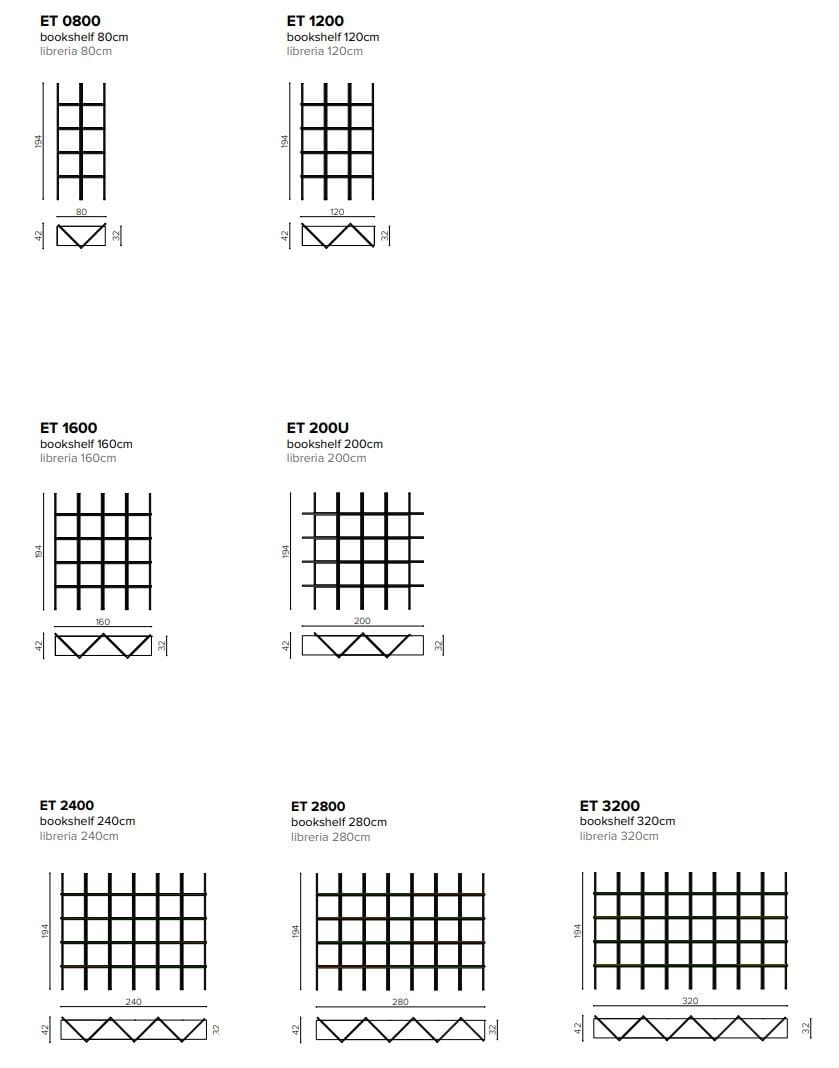 Отдельно стоящий секционный книжный шкаф True Design Ethrio ARCH-00057073 - Вид №12