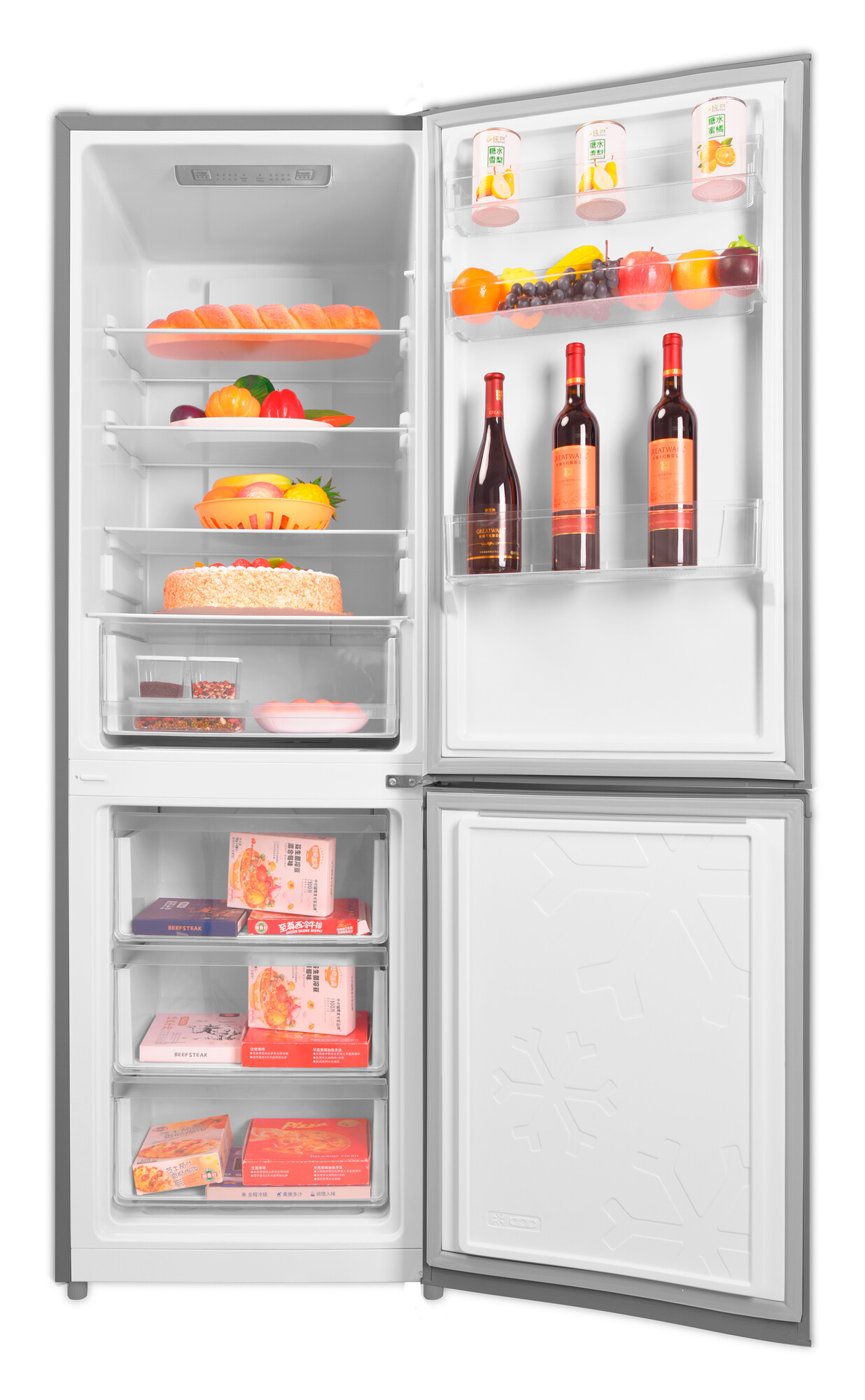 9944652 Холодильник с морозильником   Nordfrost RFC 350 NFS серебристый STDN-0037636 - Вид №1