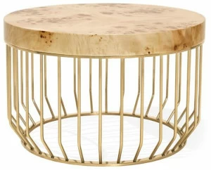 ANA ROQUE INTERIORS Низкий стол с металлическим каркасом и деревянной столешницей Luxury