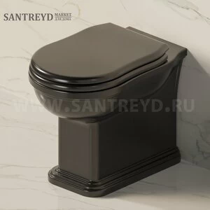 EF117R9017 Приставной унитаз напольный Черный Ceramica Flaminia Efi Италия