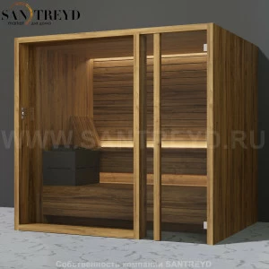 Effegibi YOKU.G105 SA.70300005 Сауна с правой дверью. Мощность: 10,5 кВт макс. Размеры: длина 230 см, ширина 200 см. Отделка: термообработанное дерево