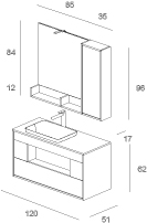 Lume 05 Mastella  Lume  Комплект мебели для ванной  - Вид №3