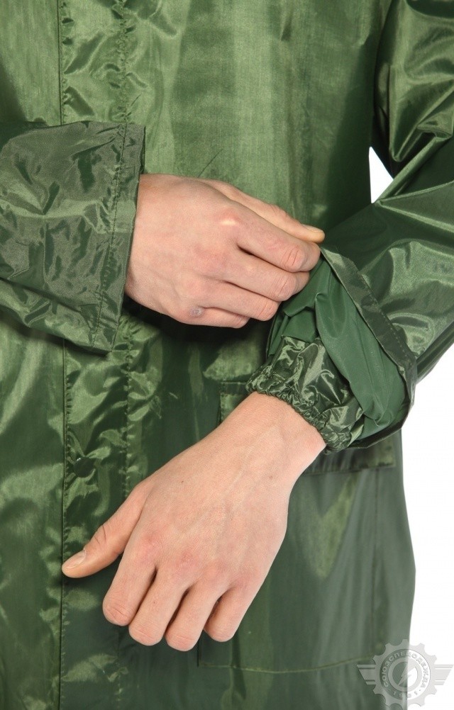 5041815 Плащ Альбатрос влагозащитный ЛАЙТ М зеленый  Непромокаемая спецодежда  размер XL  - Вид №7