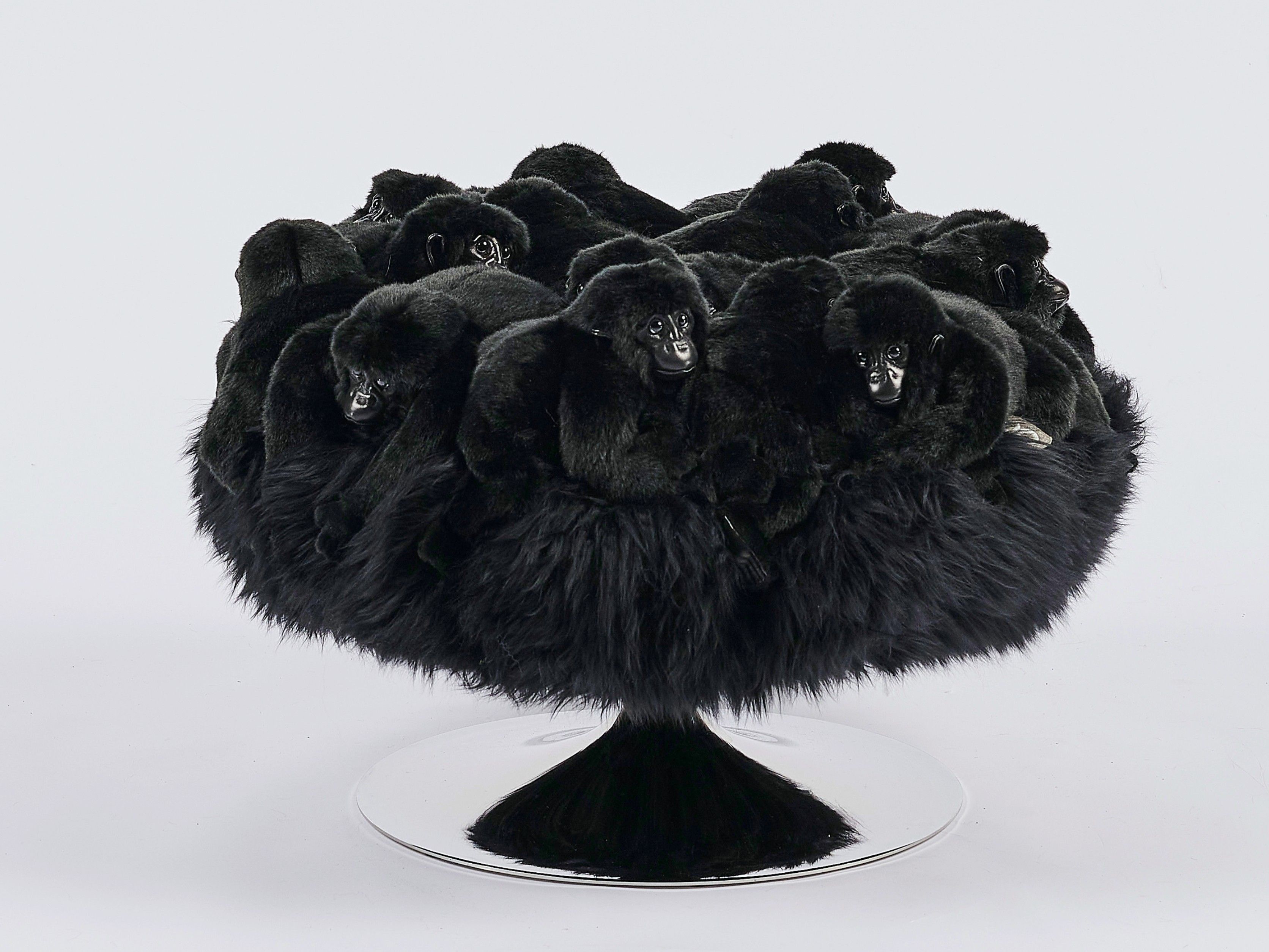 Полиэстер круглый пуф APCOLLECTION Gare au Gorille ARCH-00136491