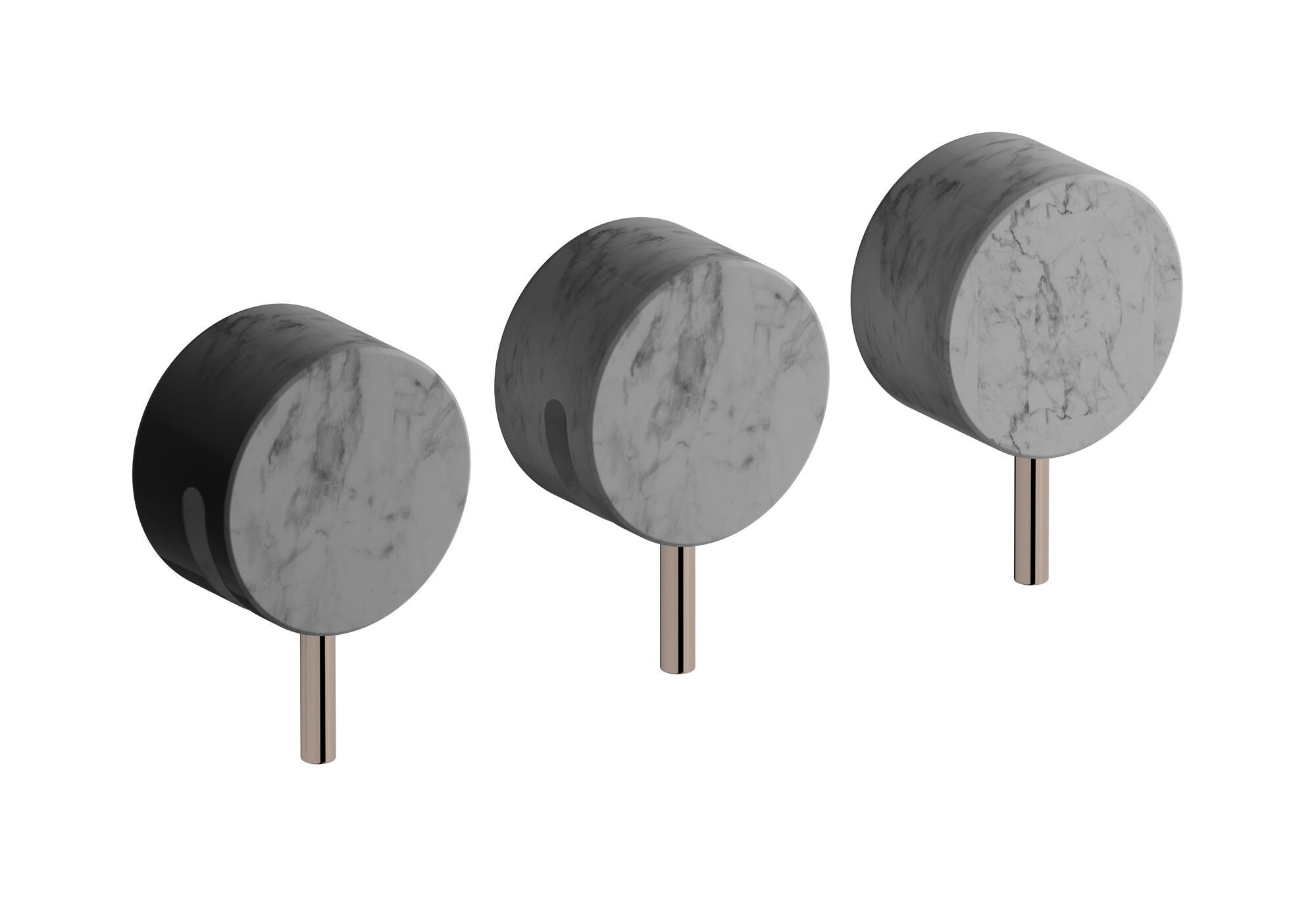 Мраморный встраиваемый смеситель для душа с 3 отверстиями и переключателем IB мрамор + мрамор Elle ARCH-00101159 - Вид №16