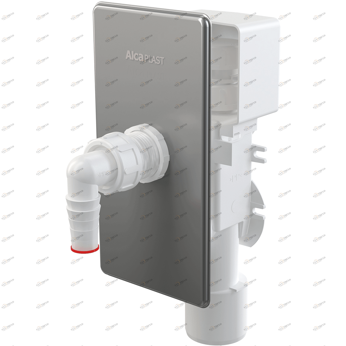Сифон для стиральной машины с разрывным клапаном под штукатурку DN40 и DN50, нержавеющая сталь ALCAPLAST APS3P