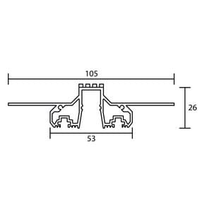 Алюминиевый линейный профиль освещения Ghidini Lighting LINEAR 12 RT RO ARCH-00059852 - Вид №2