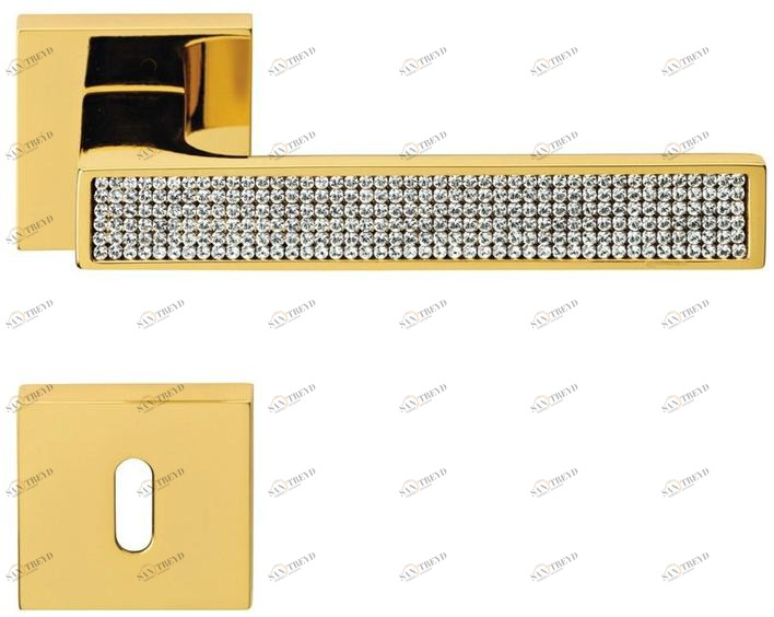 LINEA CALI' Ручка из хромированной латуни с кристаллами swarovski® на розе с замком Zen mesh sun-id-1437334