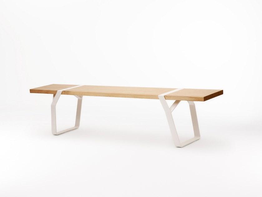 Ross Gardam Скамейка из стали и дерева Flint sun-id-1460226 - Вид №3