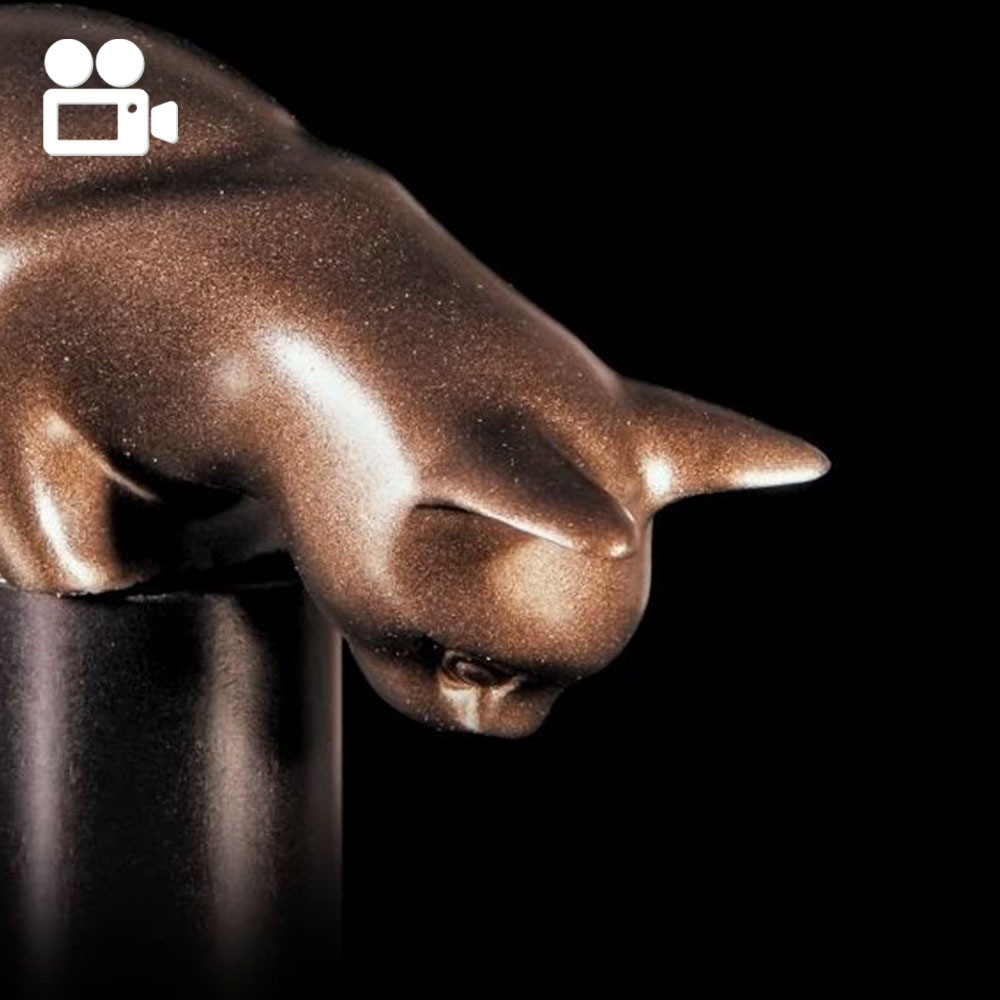 22060 Статуэтка Кошка на полку Бронза BOGACHO 4627138195260