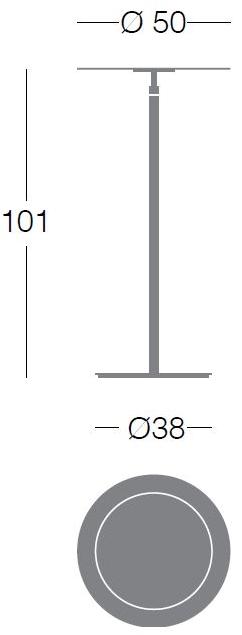 Segis Круглый алюминиевый высокий стол Capo-famiglia C300ta  - Вид №6