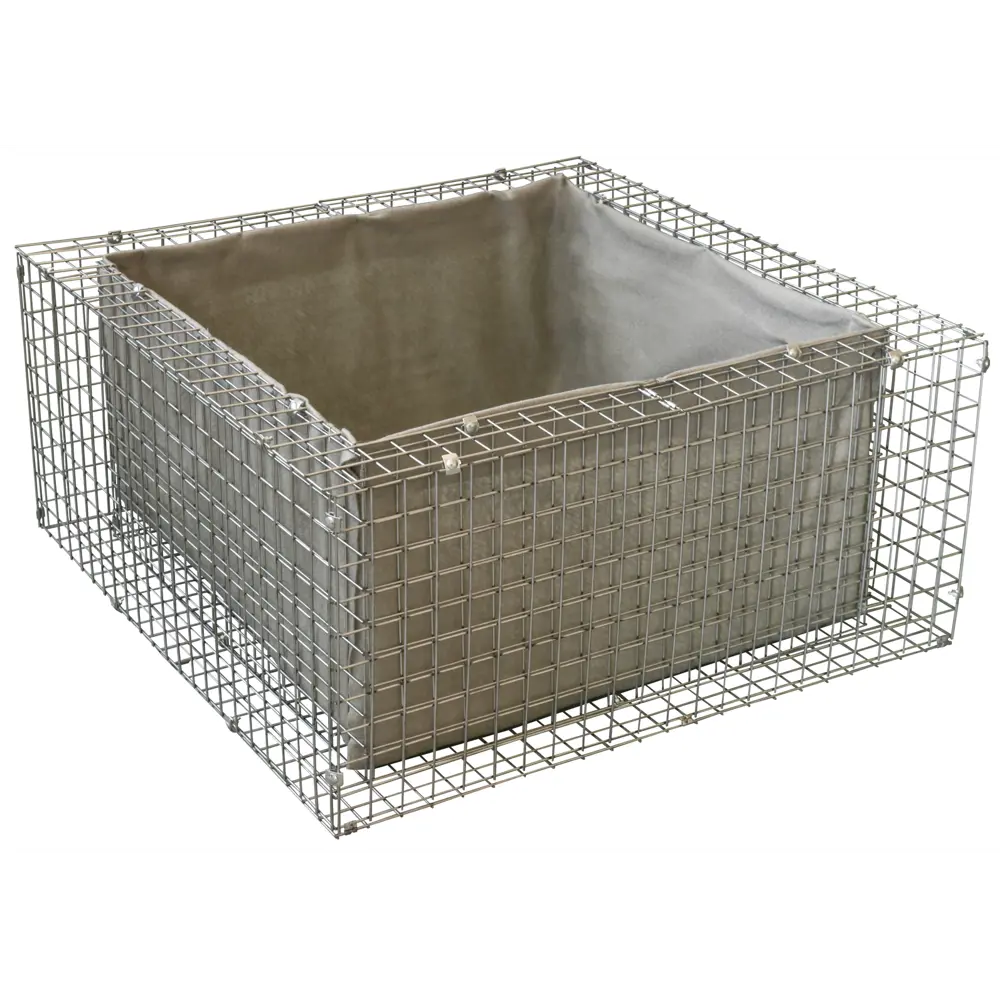 Габион - клумба 110x110x50 см оцинкованная сталь серый Santreyd STLM-2157932