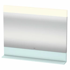 VE751300909 Зеркало с полочкой внизу Vero #VE7513 1000 x 142 мм Светло-голубой матовый декор