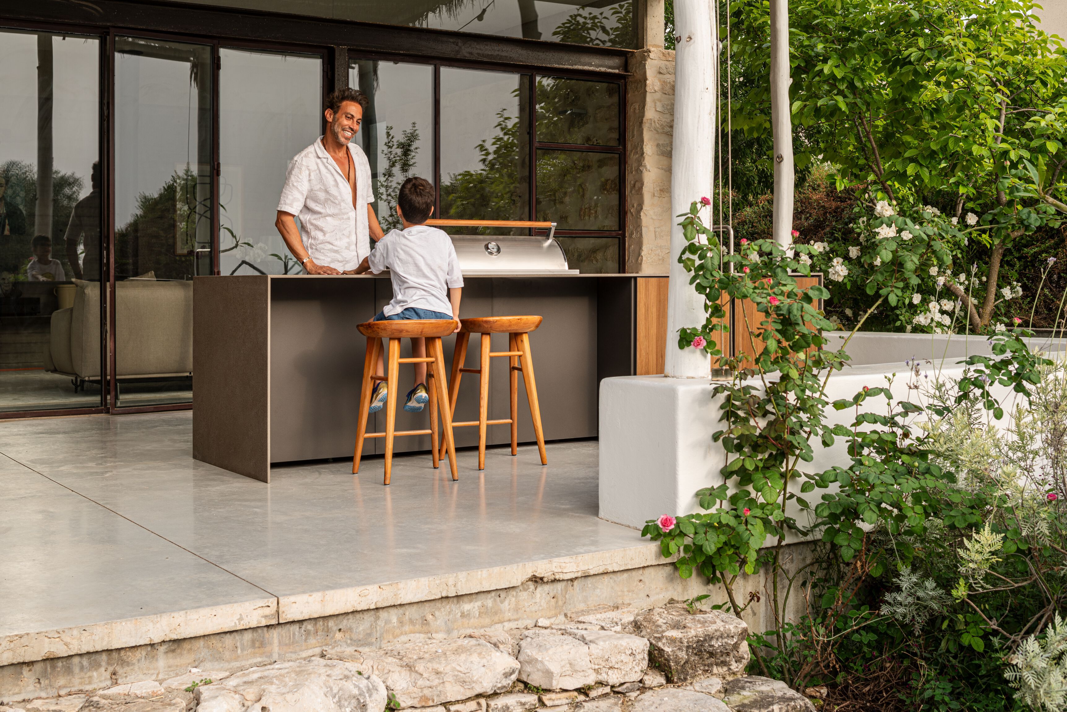 Алюминиевая наружная кухня с порошковым покрытием с барбекю capocuòco слой ARCH-00070548 - Вид №4