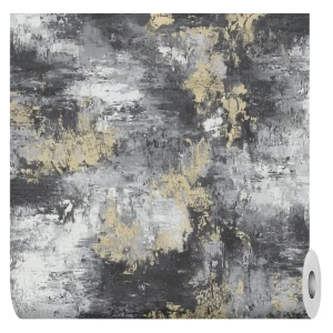 Обои флизелиновые Артекс Микадо серые 1.06 м - современный абстрактный дизайн 89428464