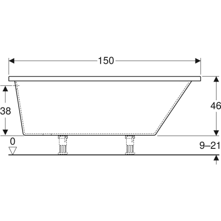 657340000 Асимметричная ванна Geberit Renova Geberit  - Вид №10