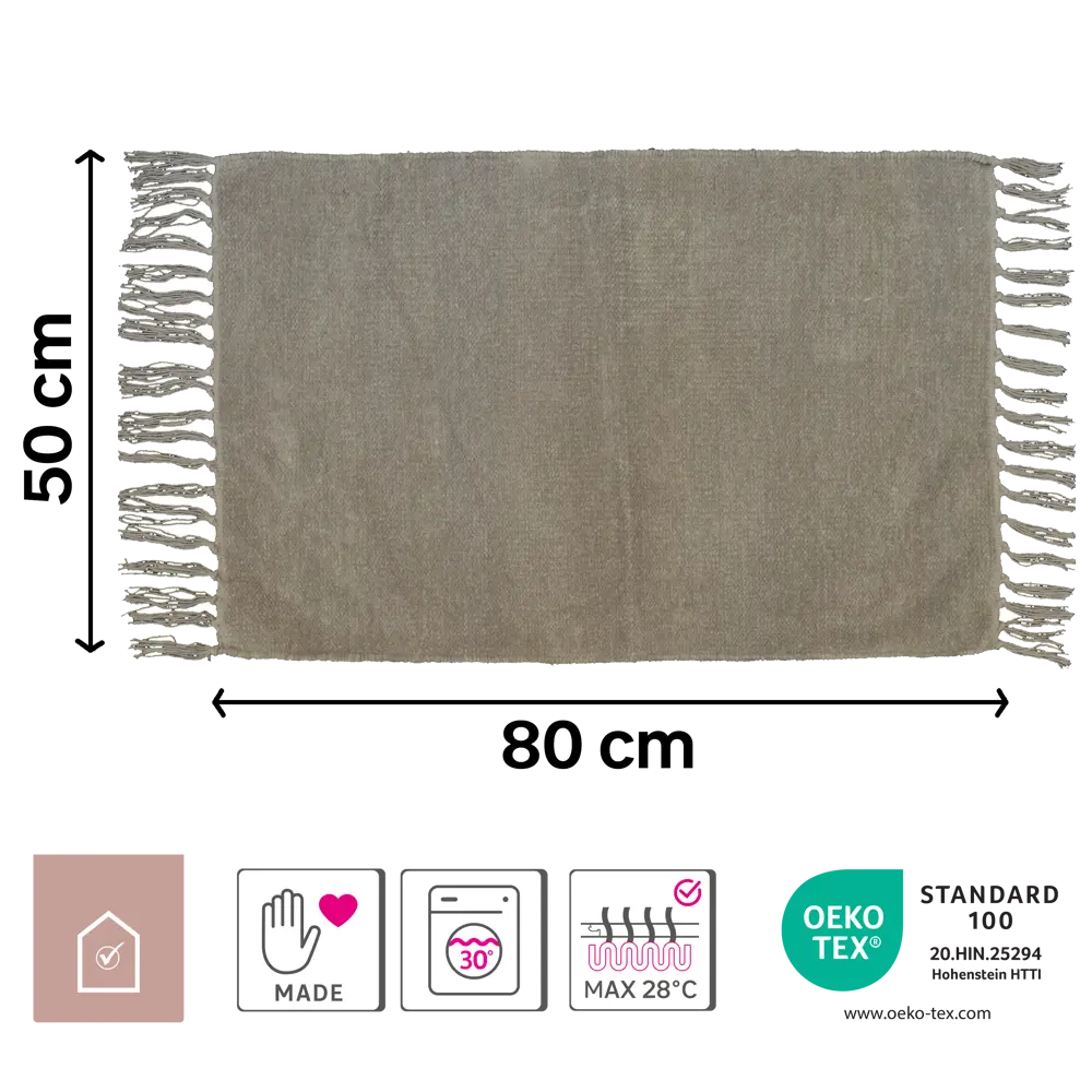 INSPIRE Manoa - хлопковый коврик ручной работы 50×80 см 82481283 STLM-1512042 - Вид №3