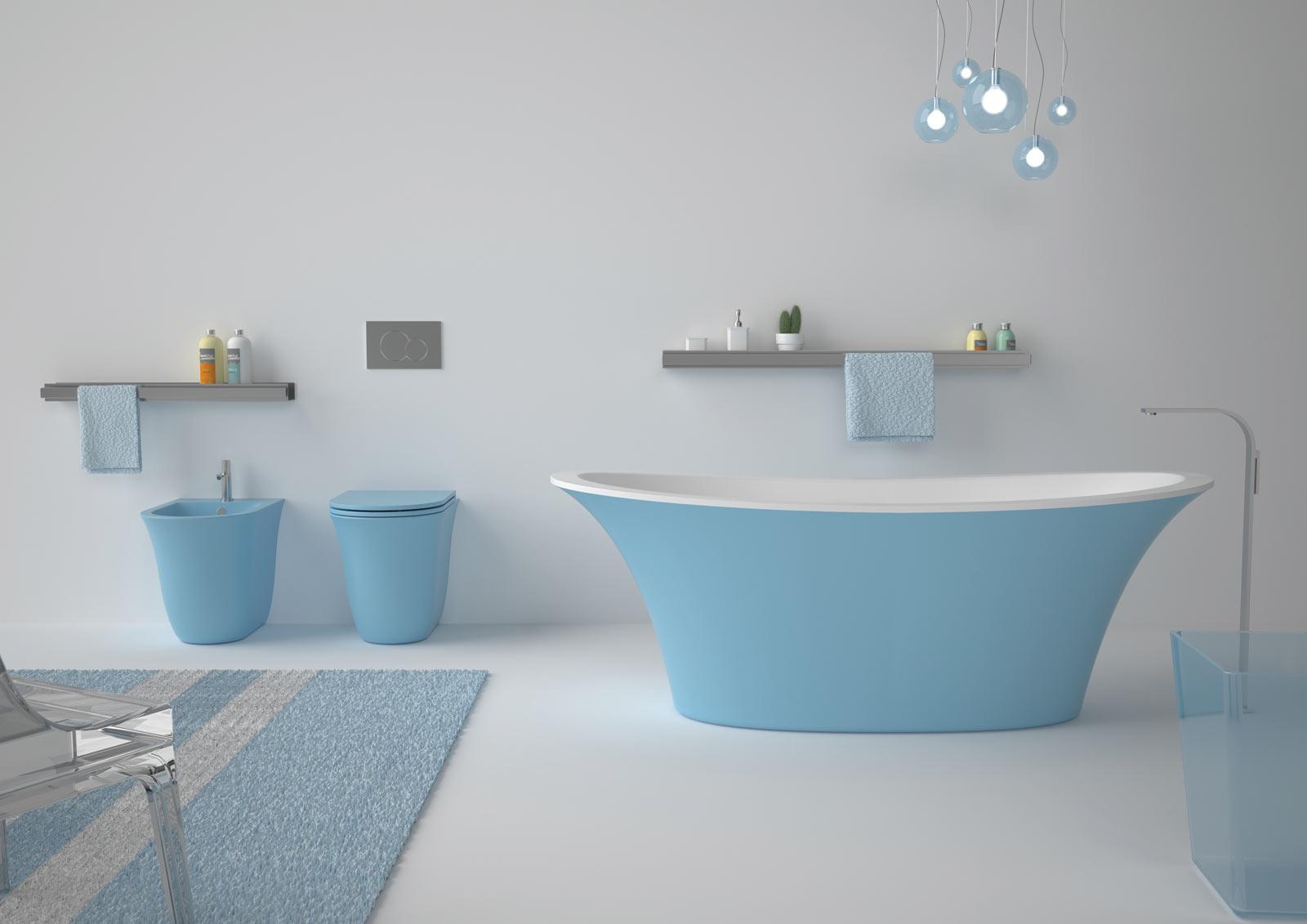 FLBI012 Напольное биде приставное GSG CERAMIC Flut - Вид №7