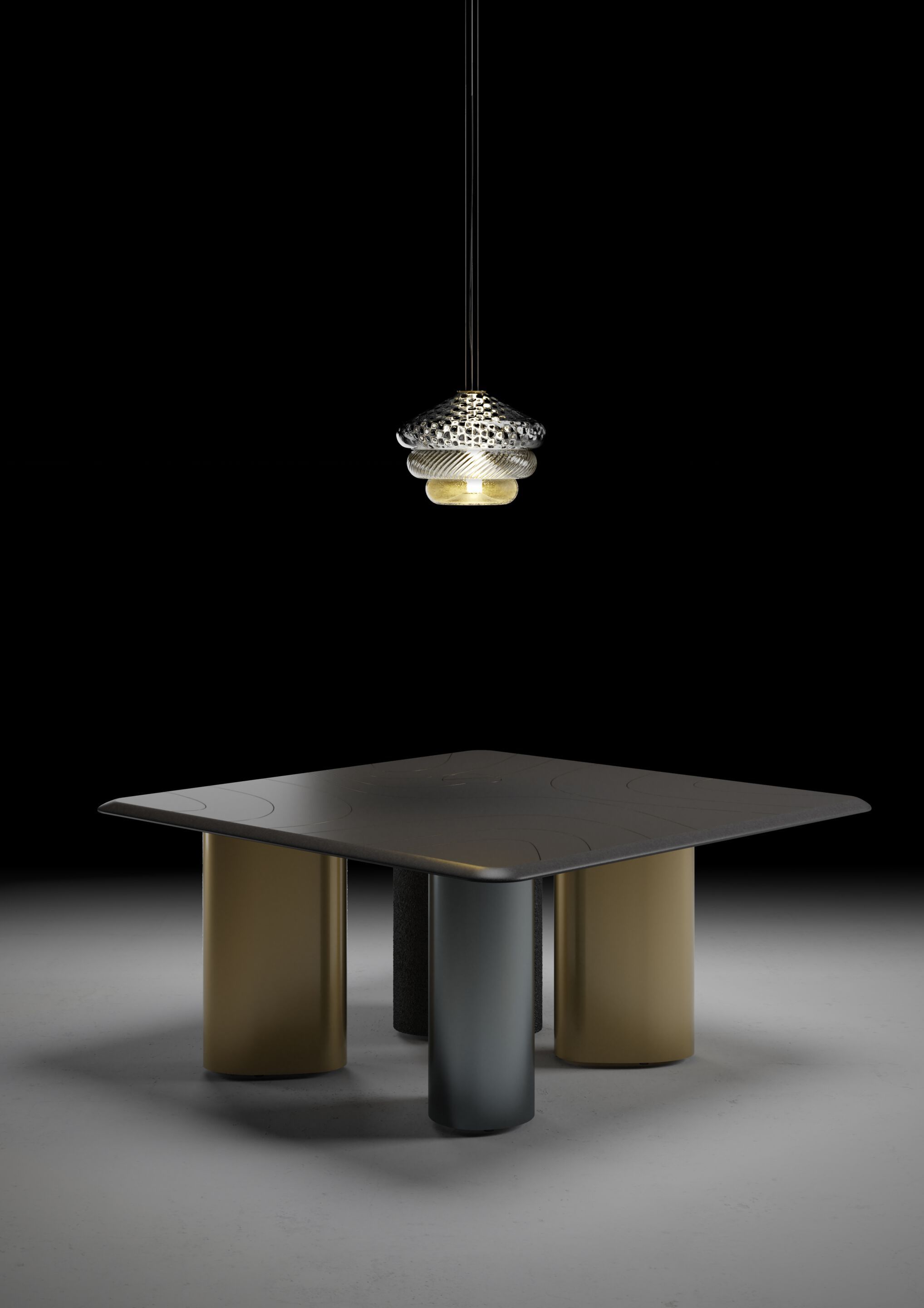 Квадратный стол для совещаний из МДФ Cider Edition Monolithes ARCH-00024862 - Вид №1