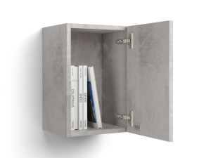 Вертикальный навесной шкаф из меламиновой ткани с дверным полотном