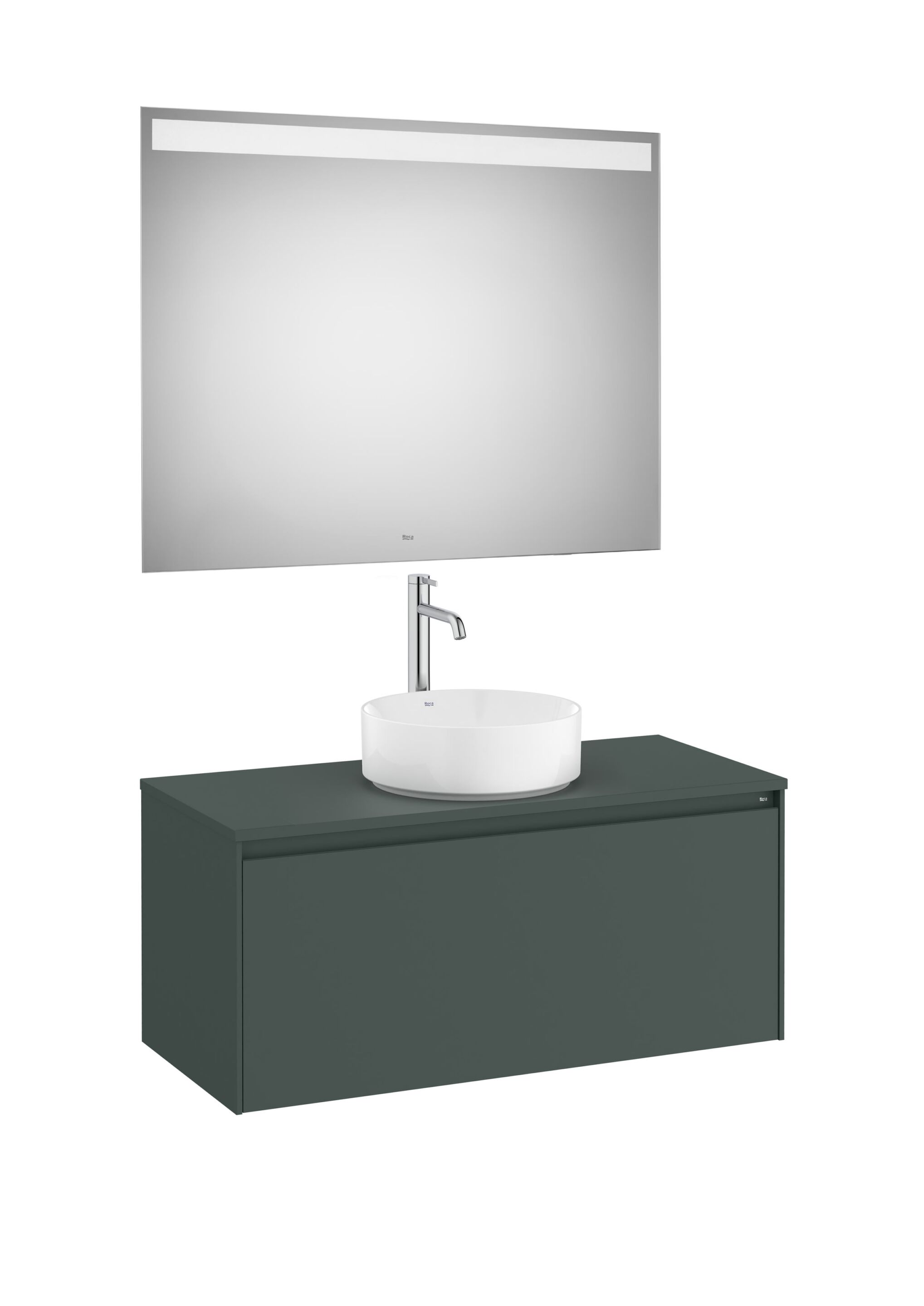 Деревянный одиночный умывальник с зеркалом Roca Ona ARCH-00036665 - Вид №7