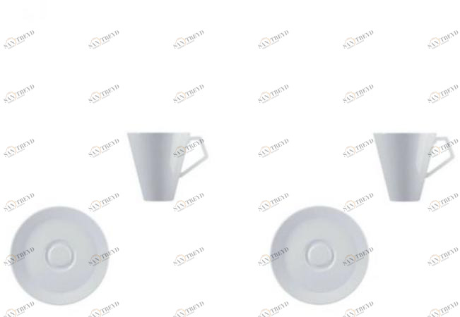 Driade Набор фарфоровых кофейных чашек с блюдцем Anatolia Da013l6012002