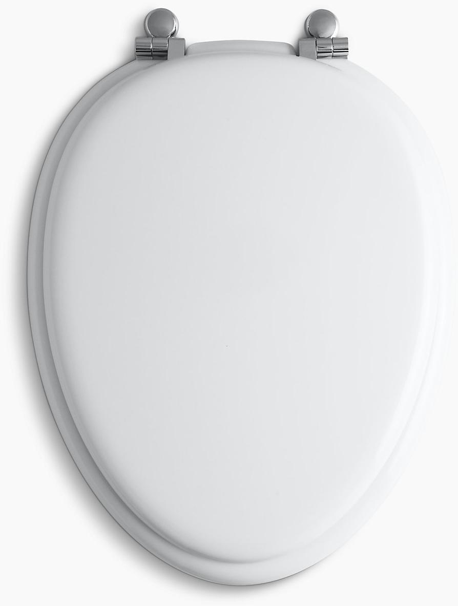 KOHLER Удлиненное сиденье для унитаза Kathryn с петлями из полированного хрома K-4701-CP-96  - Вид №2