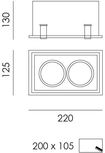NEXO LUCE Регулируемый встраиваемый светодиодный светильник Inlux recessed 5218 - Вид №1