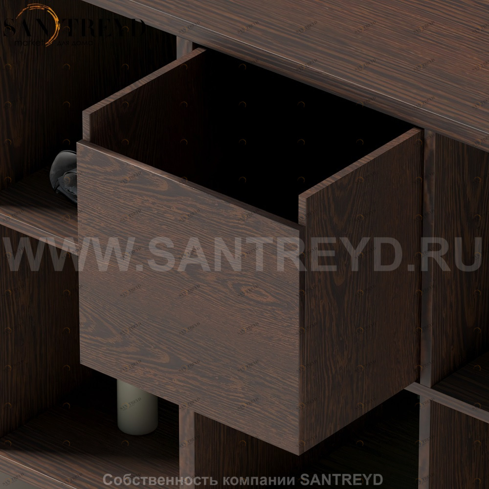 Agape KONTE Ящик из МДФ под коричневый дуб AMOB046RU