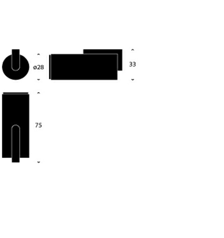 FROST Дверной упор 2, 75 мм » полированный / черный Нержавеющая сталь Полированный O1931-1  - Вид №3