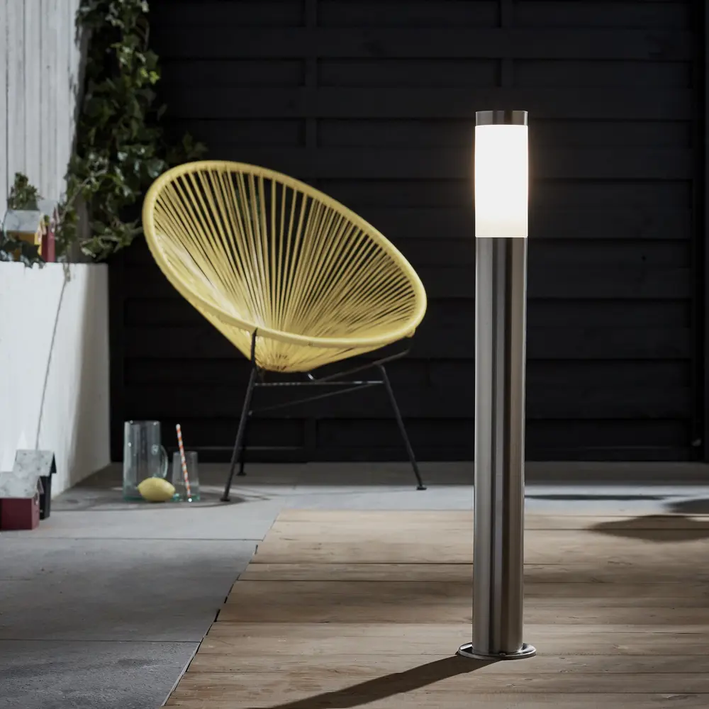 Фонарный столб без источника света уличный Kreaforta Begnas 80 см цвет хром STLM-2017432 - Вид №9