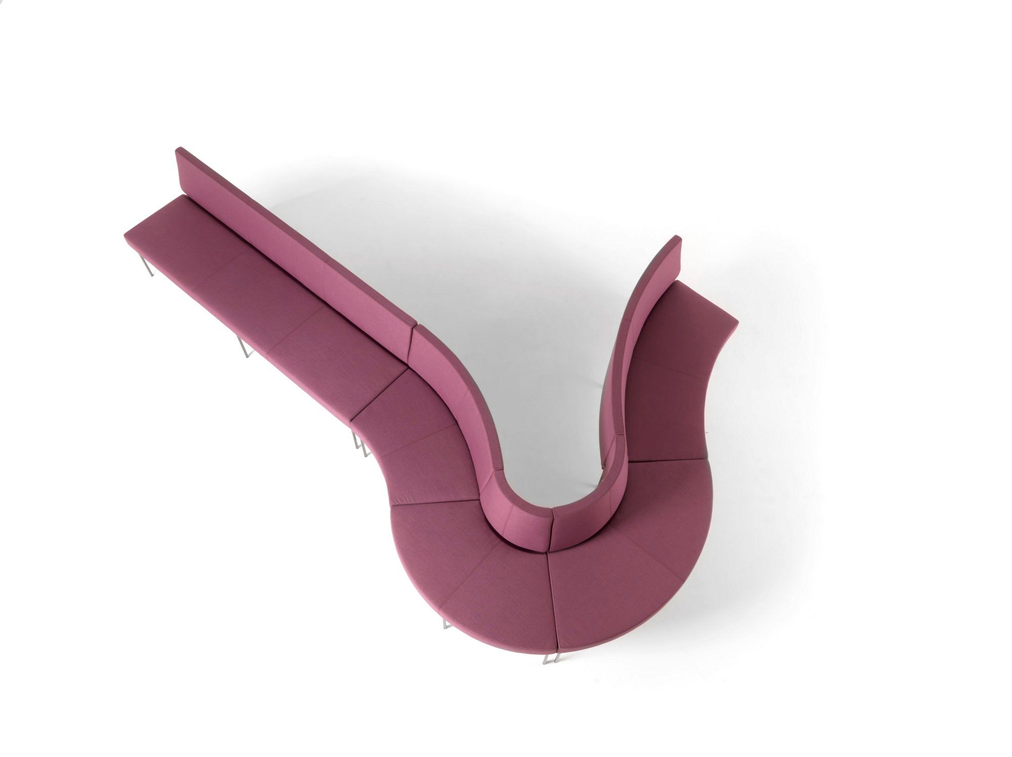 Модульная выпуклая скамья из ткани SITIA Laguna ARCH-00133121 - Вид №12