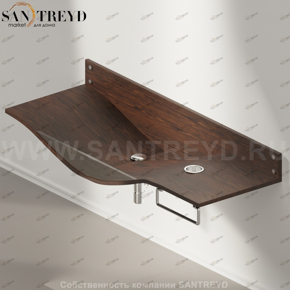 AGAB035000DXRU Подвесная раковина настенная прямоугольная Agape 