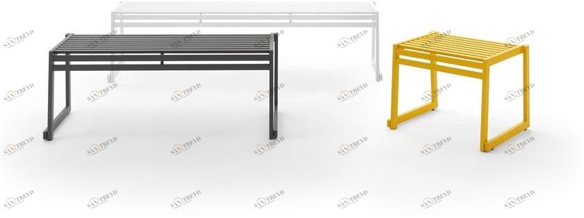 Urbantime Скамья металлическая без спинки Cortina.026 sun-id-1373620