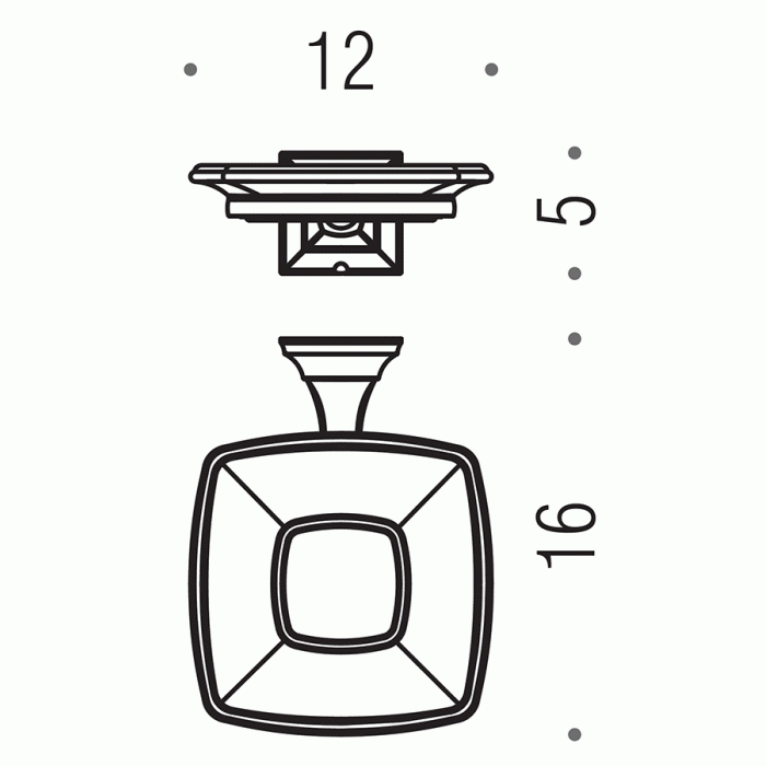 B3201 Мыльница настенная (хром) COLOMBO PORTOFINO Colombo Design - Вид №2