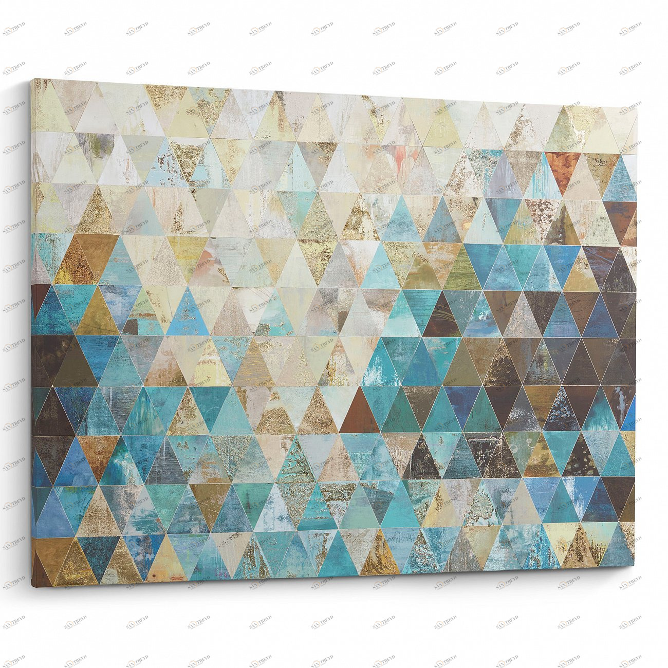 Постер на стену с геометрическим изображением на холсте с золотой фольгой Dou от La Forma LA FORMA DOU 343005 Разноцветный 