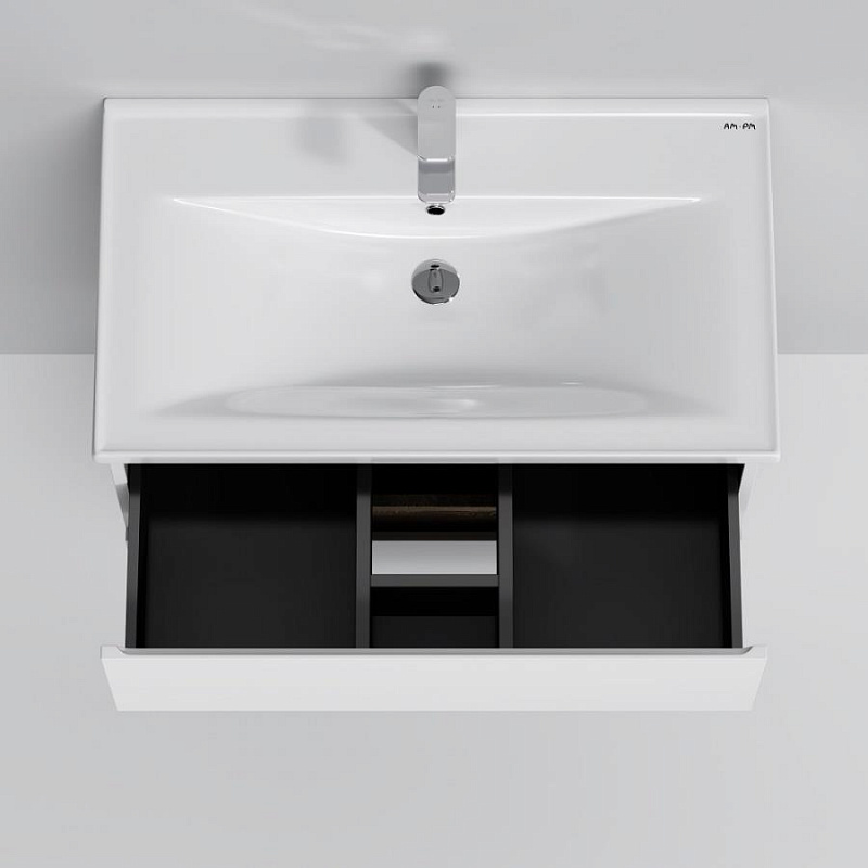 M85AFSX0802WG База под раковину напольная 80 см 2 ящика белый глянец AM.PM X-Joy  - Вид №2