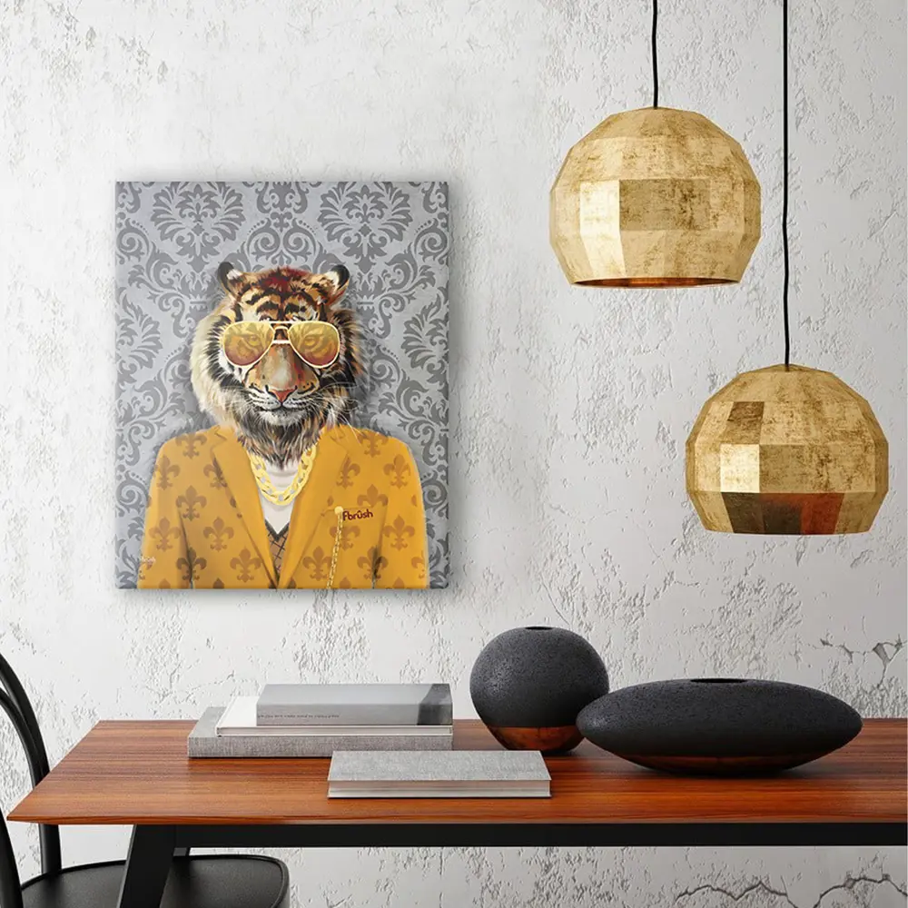 Картина на холсте "Полосатый артист" 40x50 см 82887139 STLM-2047240 FBRUSH  - Вид №3