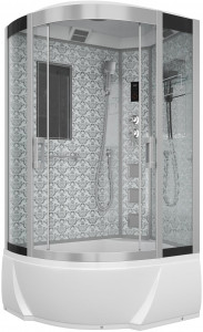 Душевая кабина NG-7712WR (800x1200х2150) высокий поддон стенки БЕЛЫЕ