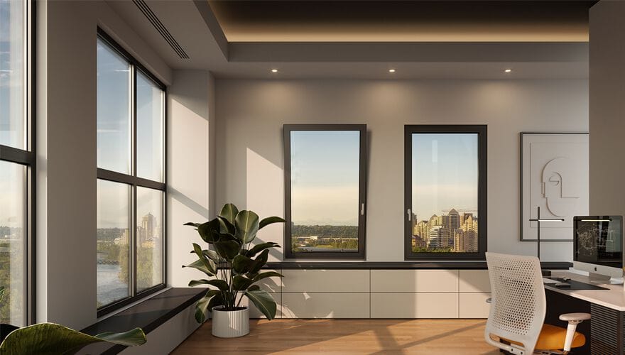 Алюминиевая и стеклянная дверь-окно с термической резкой Alumil Smartia systems ARCH-00091166 - Вид №5