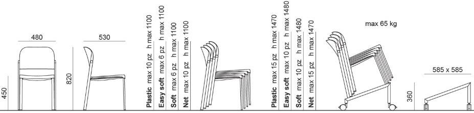 Diemmebi Стул из переработанного полипропилена и металла Makeup sun-id-1482955 - Вид №5
