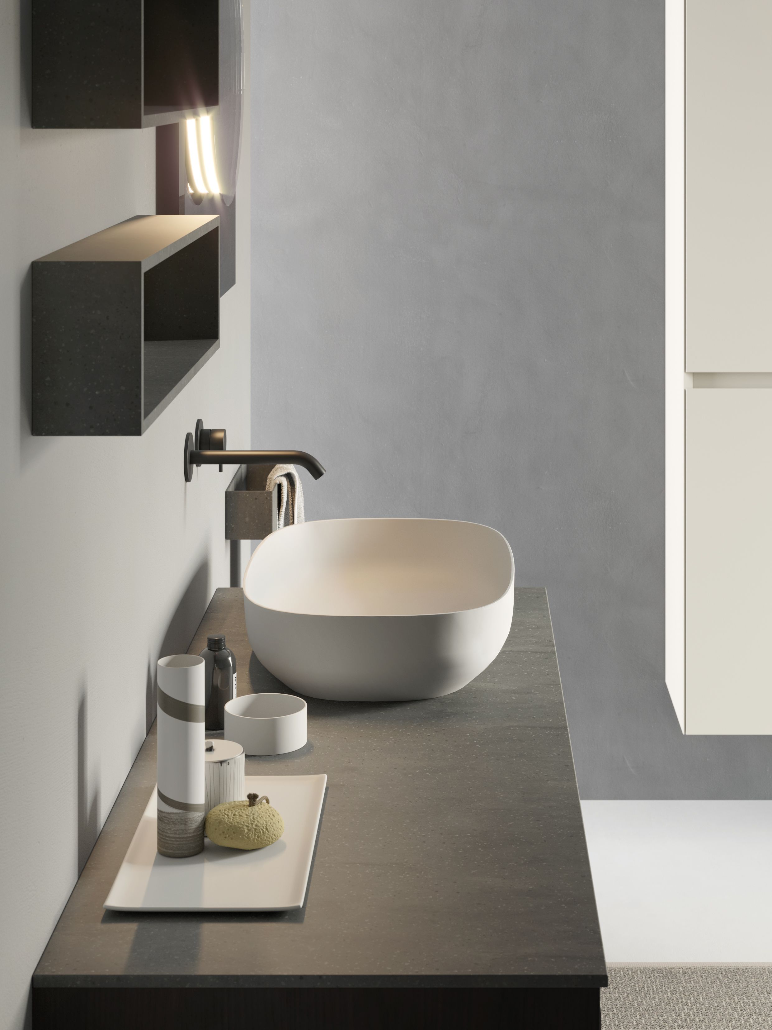 Раковина Korakril в опоре Rexa Компактная жизнь ARCH-00134947 - Вид №1