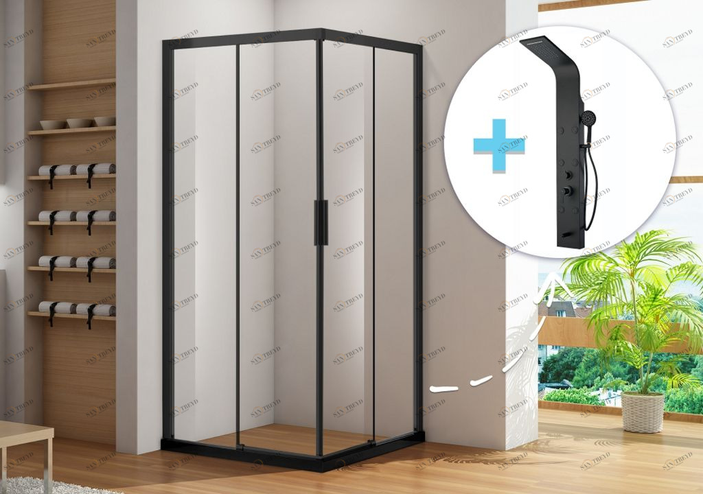 Душевой уголок Aquanet Pleasure AE60-S-100x100U-BT 100x100 (+ панель Aquanet Galaxy Black AP40-05) 0022550200237440