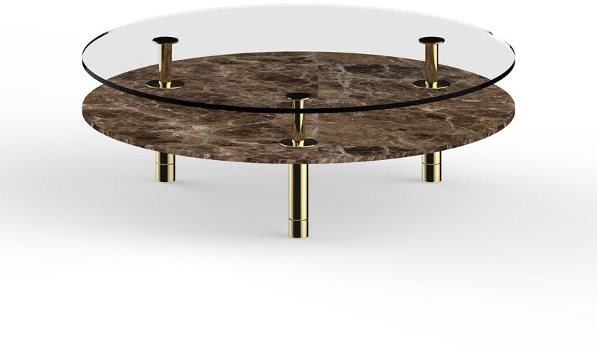 GHIDINI1961 Круглый журнальный столик из мрамора Legs sun-id-1491095 - Вид №2