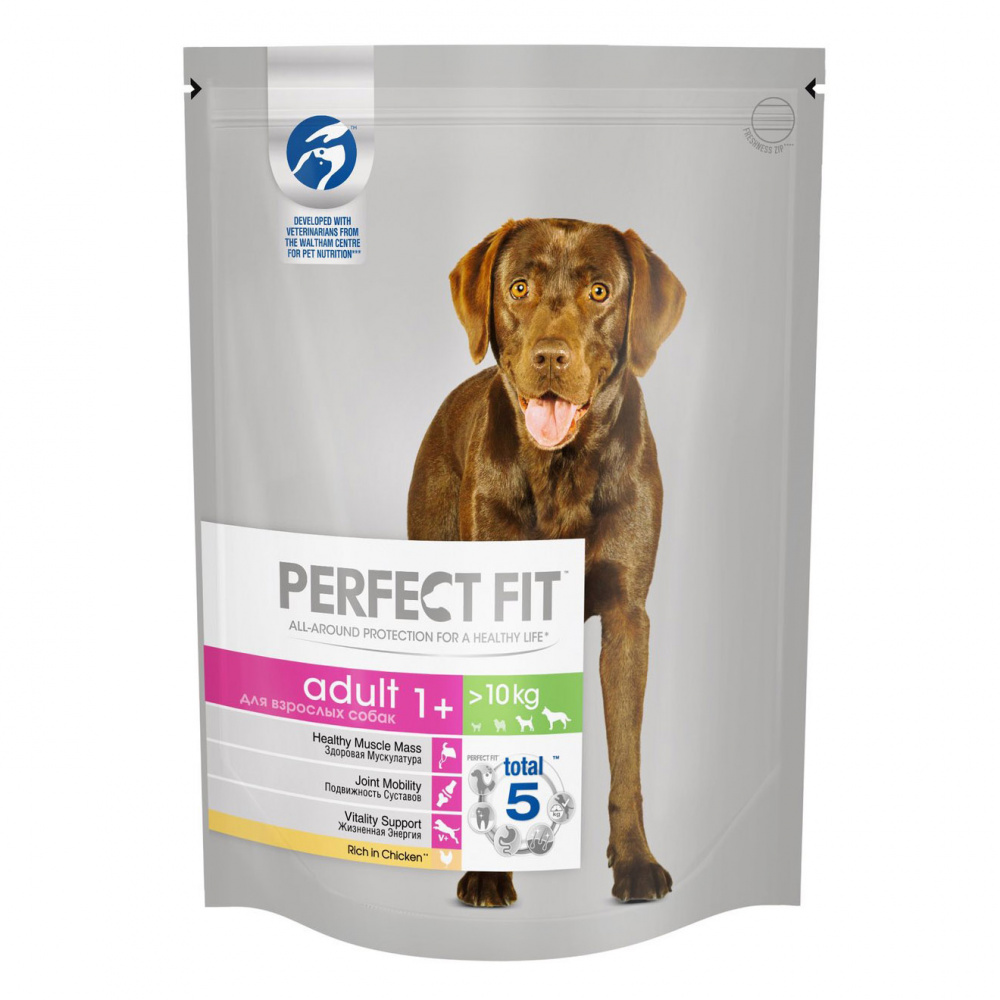 ПР0042251 Корм для собак для средних и крупных пород, курица сух. 800г Perfect Fit 