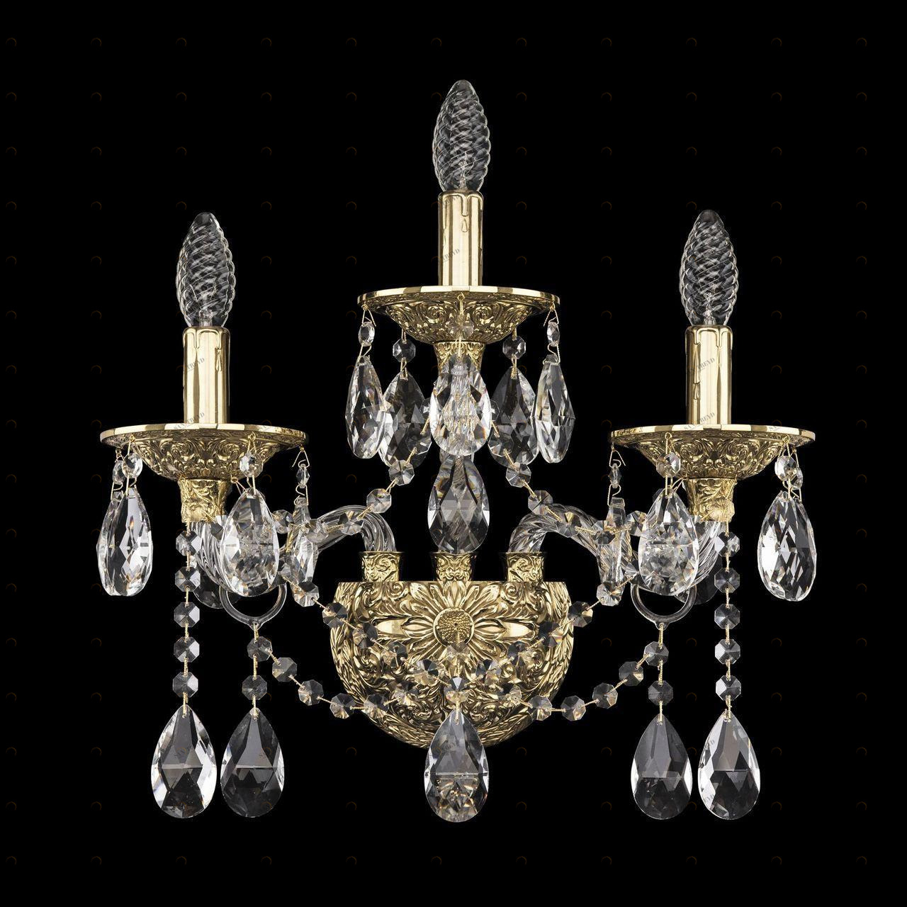 Бра настенное золотистое Bohemia Ivele 16113B BOHEMIA IVELE СВЕЧА 00-3889062 Золото 