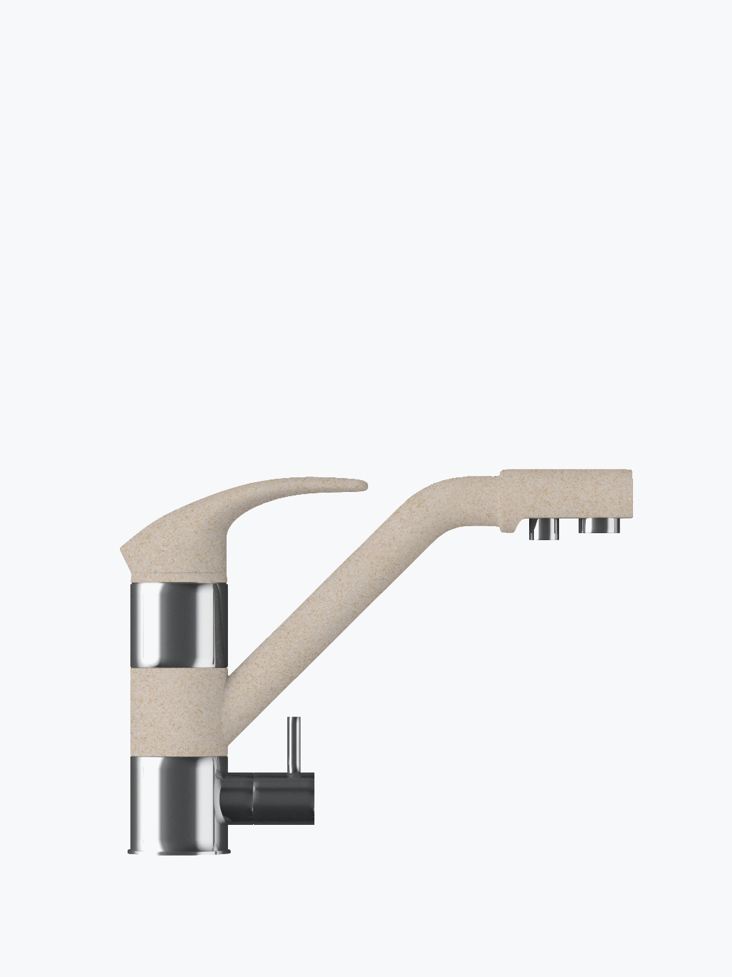 694845 Смеситель кухонный "Дуо" в тон мойки Polygran 